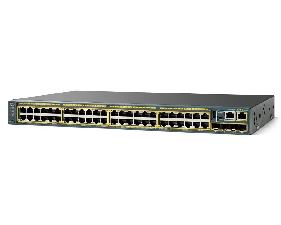 WS-C2960S-48FPS-L | Cisco Catalyst Ethernet Switch 48-Ports 5-Slots, PoE 740W 4X SFP LAN Base