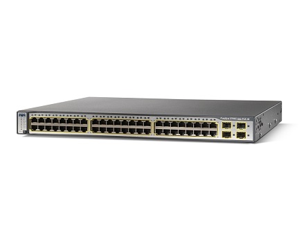 WS-C3750-48PS-S | Cisco Catalyst 3750-48PS SMI Switch 48-Ports with 4 X SFP (Empty) 1U Rack-mountable