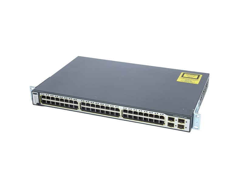 WS-C3750-48TS-E | Cisco Catalyst 3750 48-Port 10/100 Ethernet Switch with Power Cord