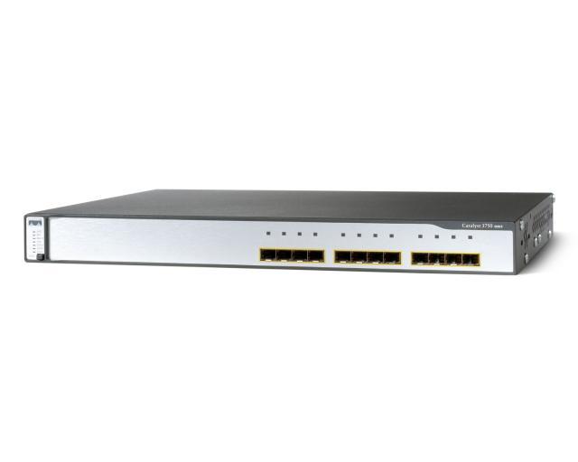 WS-C3750G-12S-E | Cisco Catalyst 3750G 12-Port SFP-Based Gigabit 10/100/1000 Switch