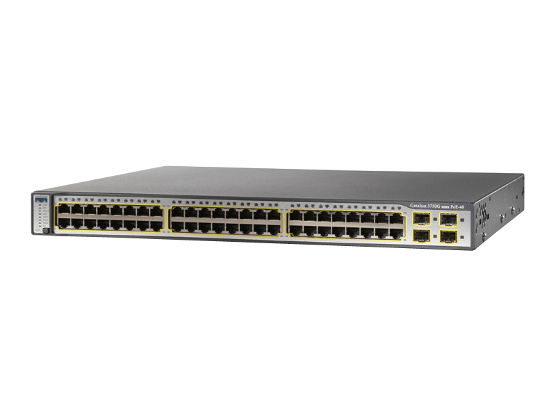 WS-C3750G-48PS-S | Cisco Catalyst 3750G-48PS-S Switch L3 Managed 48 X 10/100/1000 + 4 X SFP Rack-mountable POE