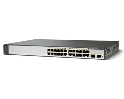 WS-C3750V2-24PS-S | Cisco Catalyst 3750V2 24-Ports 10/100 PoE + 2 SFP Standard Image