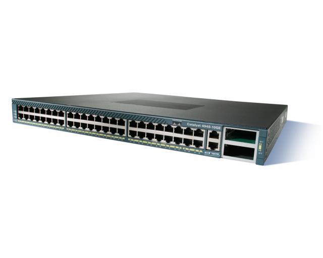 WS-C4948-10GE-S | Cisco Catalyst 4948 48-Ports 10/100/1000+2X10GE (X2),IPB SW Managed L3 Switch