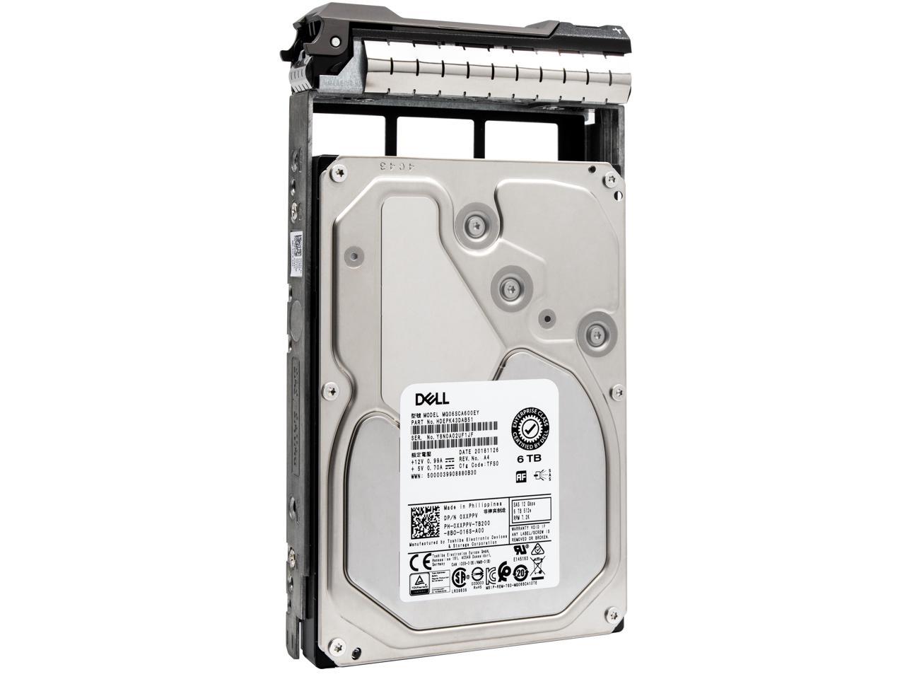 XXPPV | Dell 6TB 7200RPM SAS 12Gb/s 256MB Cache 512E 3.5-inch Hot-pluggable Hard Drive for PowerEdge Server
