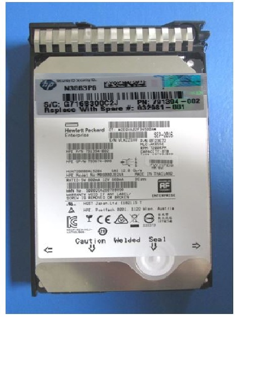 833007-001 | HPE Sv3000 8tb Sas 12gbps 7200rpm 3.5 Lff Midline 512e Hard Drive