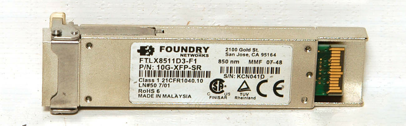 FTLX8511D3-F1 | BROCADE/FOUNDRY Xfp Transceiver Module - 10gbase-sr - Lc Multi-mode - Plug-in Module