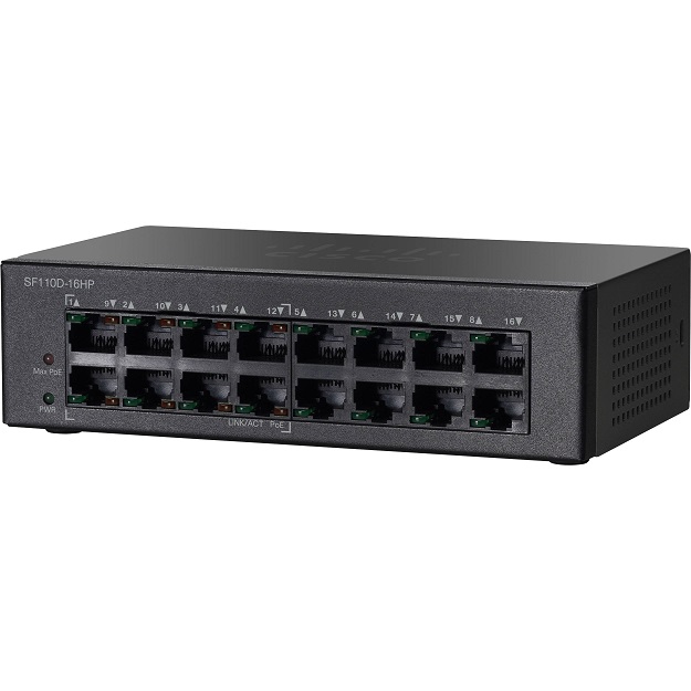 SF110D-16HP | CISCO 16-port 10/100 Poe Desktop Switch