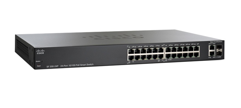 SF200-24FP | CISCO Small Business Smart Sf200-24fp Managed Switch - 24 Poe Ethernet Ports And 2 Combo Gigabit Sfp Ports