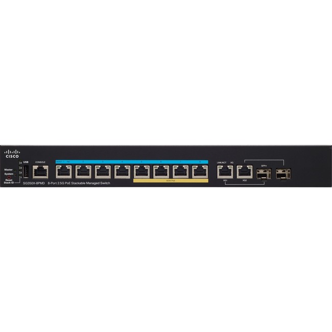 SG350X-8PMD-K9 | CISCO 8-port 2.5g Poe Stackable Managed Switch - 8 Ports - Manageable - 3 Layer Supported - Twisted Pair - Rack-mountable