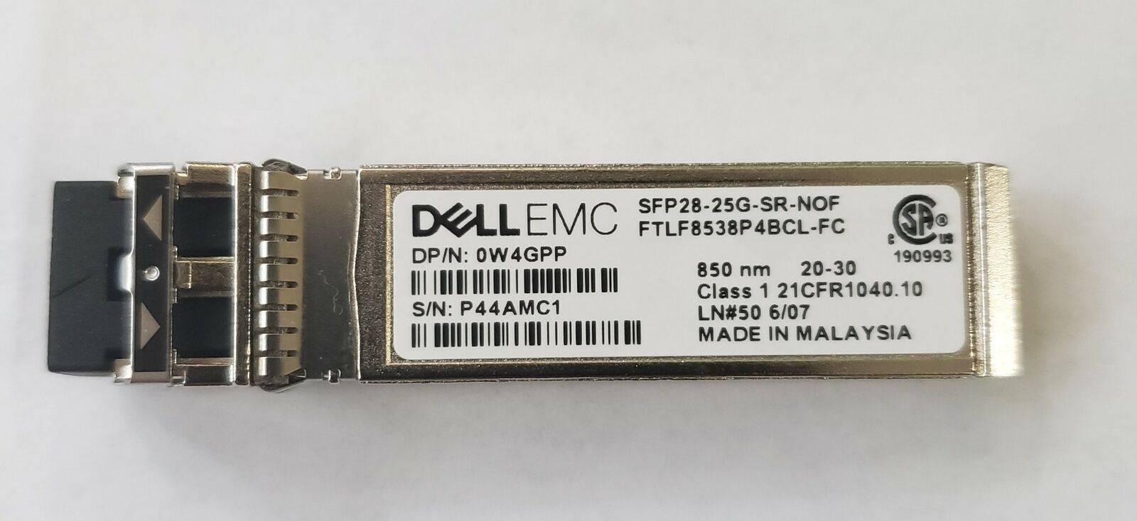 SFP28-25G-SR-NOF | DELL 25gbe Sfp28 Sr 850nm 100m Mmf Duplex Lc Pluggable Transceiver