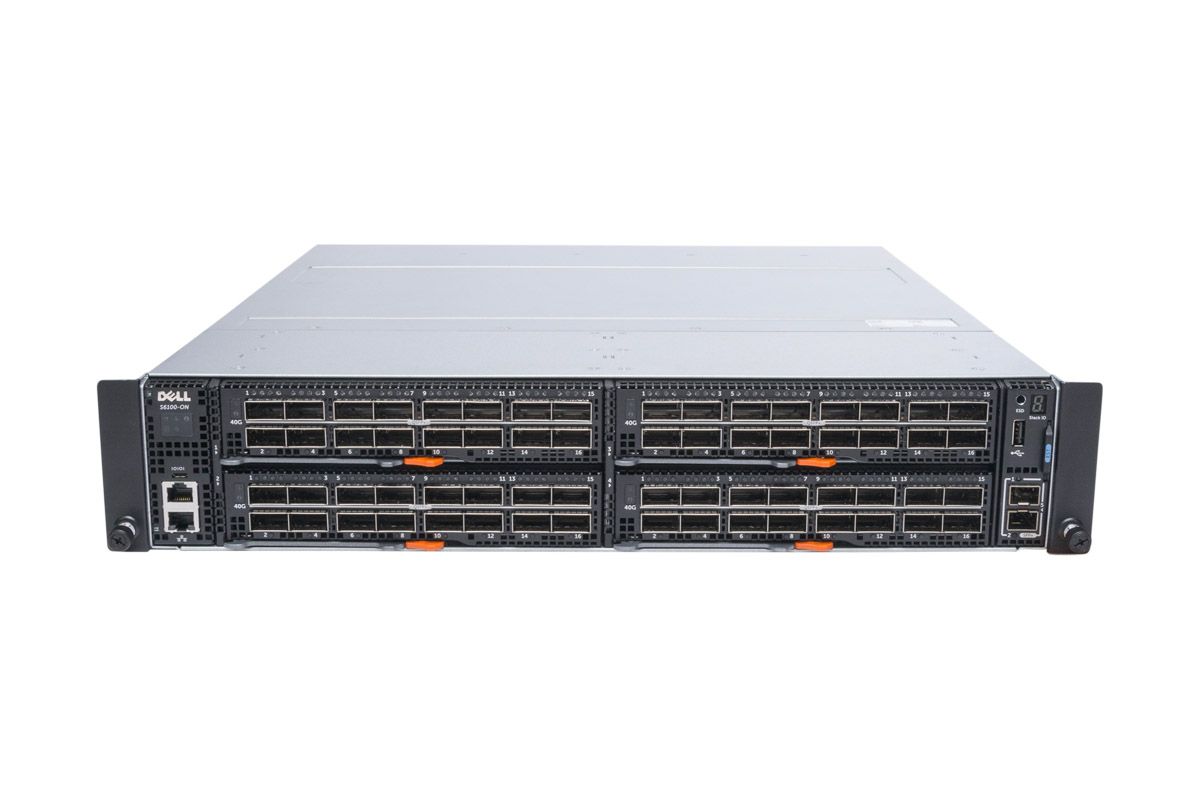 TRD7T | DELL Networking S6100-on Chassis W/ 4x 40gbe Qsfp+ Modules W/ 2 X Psu No Rail