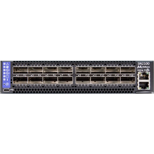 MSN2100-CB2FO | MELLANOX Spectrum Sn2100 - Switch - 16 Ports - Managed - Rack-mountable