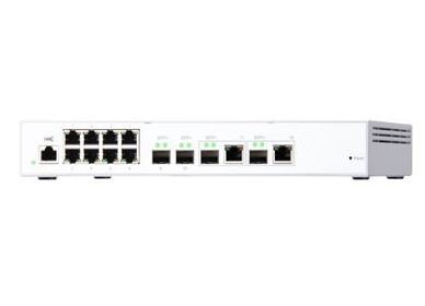 QSW-M408-2C-US | QNAP QSW-M408-4C 12-port Layer 2 Managed Switch. Eight 1gbe Ports, Two 10g Sfp+ Ports And Two 10g Sfp+/ Nbase-t Combo Ports