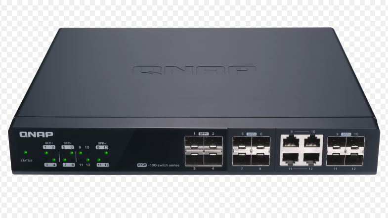 QSW-M1204-4C-US | QNAP QSW-M1204-4C, Management Switch, 12 Port Of 10gbe Port Speed, 8 Port Sfp+, 4 Port Sfp+/ Nbase-t Combo, Support For 5-speed Auto Negotiation (10g/5g/2.5g/1g/100m)