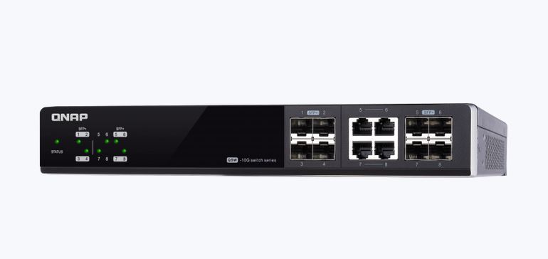 QSW-M804-4C-US | QNAP QSW-M804-4C, Management Switch, 8 Port Of 10gbe Port Speed, 4 Port Sfp+, 4 Port Sfp+/ Nbase-t Combo, Support For 5-speed Auto Negotiation (10g/5g/2.5g/1g/100m)