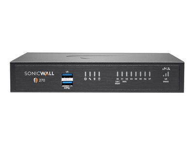 02-SSC-2821 | SONICWALL Tz270 Network Security/firewall Appliance - 8 Port - 10/100/1000base-t - Gigabit Ethernet - Des, 3des, Md5, Sha-1, Aes (128-bit), Aes (192-bit), Aes (256-bit) - 8 X Rj-45 - Desktop, Rack-mountable