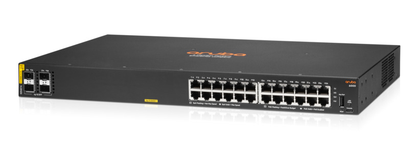 R8N87A | HPE Aruba 6000 24g Class4 Poe 4sfp 370w Switch - Switch - 24 Ports - Managed - Rack-mountable