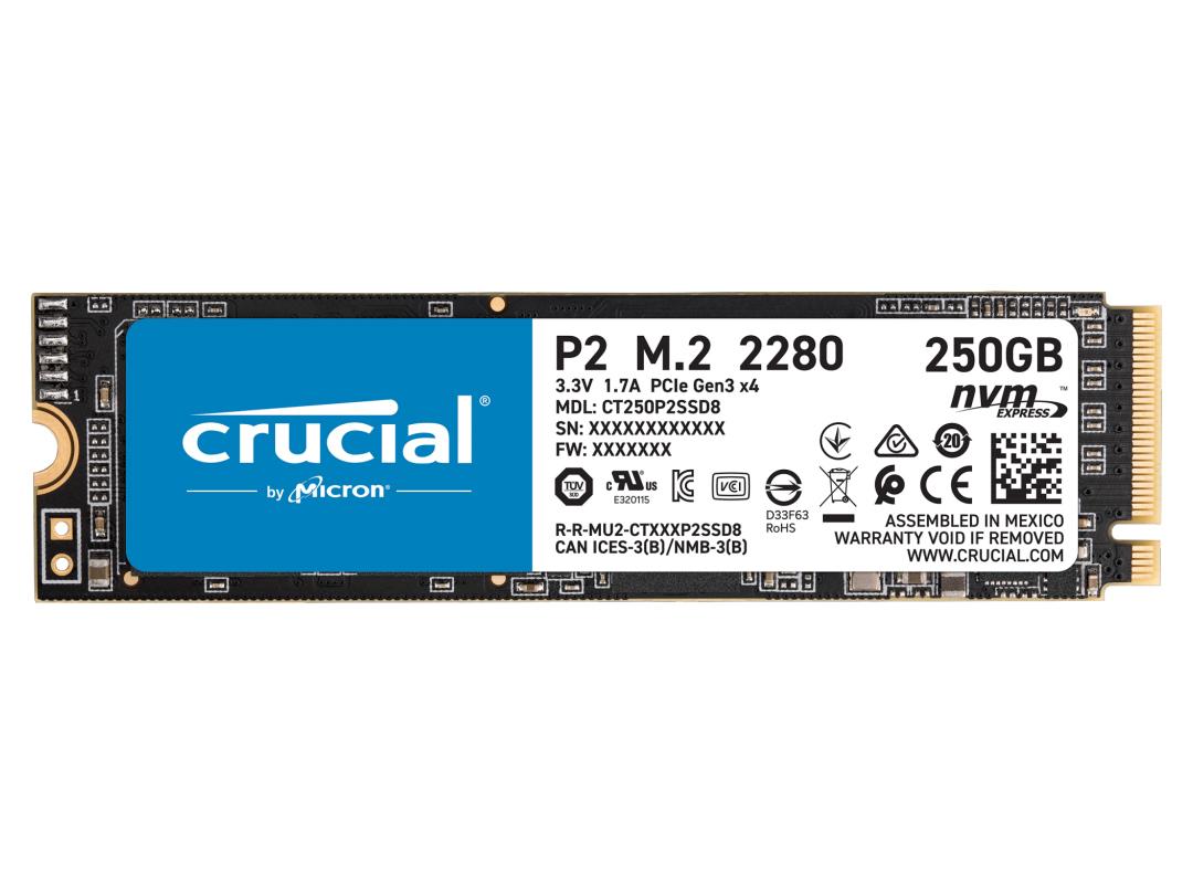 CT250P2SSD8 | CRUCIAL P2 250gb Pcie G3 1x4 / Nvme M.2 2280 Internal Solid State Drive