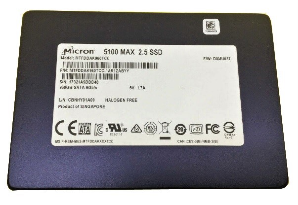 MTFDDAK960TCC-1AR1ZA | MICRON 5200 Max 960gb Sata 6gbps 2.5 Mixed Use Internal Solid State Drive