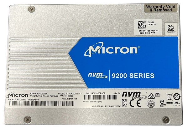 MTFDHAL1T9TCT | MICRON 9200 Pro 1.92tb 2.5 U.2 Pci Express 3.0 X4 (nvme) Mixed Use Enterprise Internal Solid State Drive