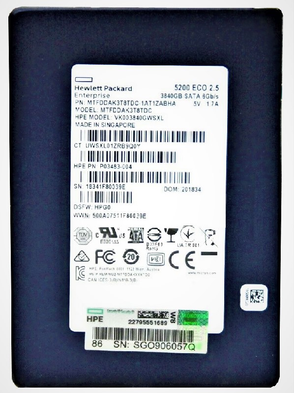 MTFDDAK3T8TDC | MICRON 5200 Eco 3.84tb Sata 6gbps 2.5 Sff Read Intensive Internal Solid State Drive