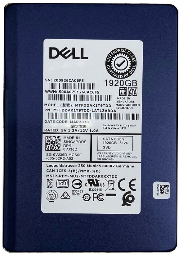 MTFDDAK1T9TDD-1AT1ZABDA | MICRON Mtfddak1t9tdd 5200 Pro 1.92tb Sata 6gbps 2.5 Mixed Use Tlc Internal Solid State Drive