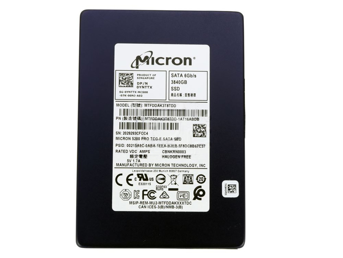 MTFDDAK3T8TDD | MICRON 5200 Pro 1.92tb Sata 6gbps 2.5 Mixed Use Tlc Internal Solid State Drive