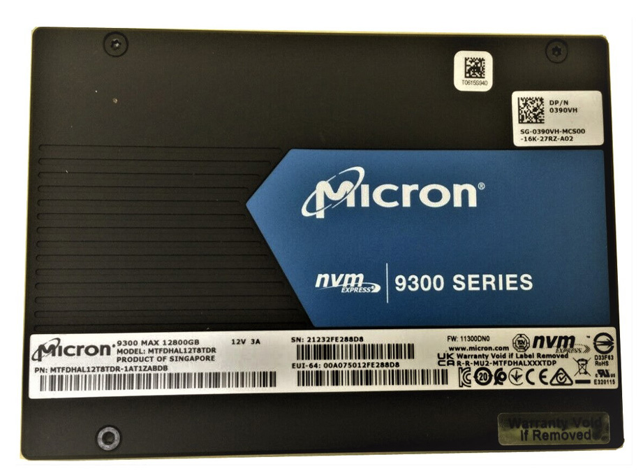MTFDHAL12T8TDR | MICRON 9300 Max 12.8tb U.2 2.5 Pci Express 3.0 X4 Nvme Internal Solid State Drive