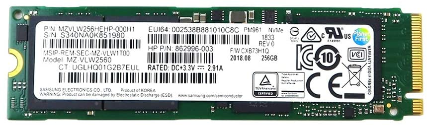 MZVLW256HEHP-000H1 | SAMSUNG Pm961 256gb M.2 2280 Pci-express 3.0 X4 Nvme Solid State Drive