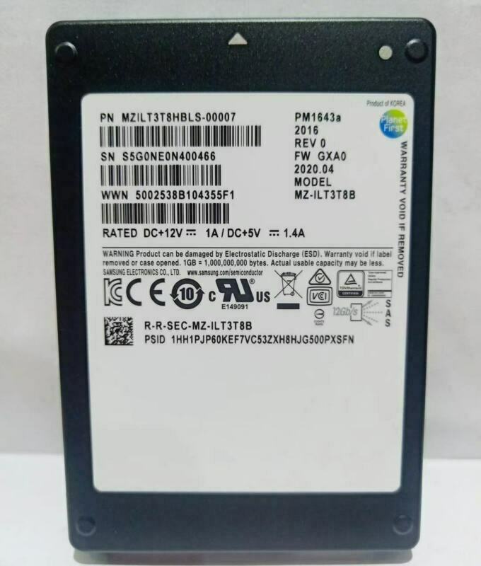 MZ-ILT3T8B | SAMSUNG 3.84tb Pm1643a Sas 12gbps 2.5 Mixed Use Hot Swap Enterprise Solid State Drive