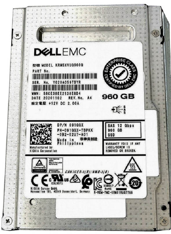 KRM5XVUG960G | TOSHIBA Rm5 Series 960gb Sas 12gbps 2.5 Sff Mixed Use Bics Flash Tcl Internal Solid State Drive