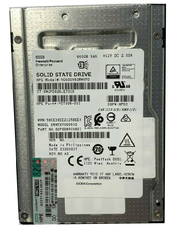 SDFGD86CAB01 | TOSHIBA Rm5 Series 960gb Sas 12gbps 2.5 Sff Mixed Use Bics Flash Tcl Internal Solid State Drive