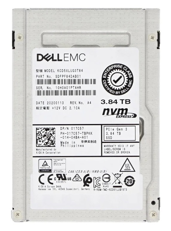 SDFPF84DAB01 | TOSHIBA Cd5 Series 3.84tb Sata 6gbps U.2 2.5 Read Intensive (sie) Pci Express 3.0 X4 (nvme) Internal Solid State Drive