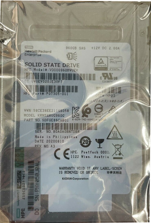SDFGE86CAB01 | TOSHIBA Rm5 Series 960gb Sas 12gbps Read Intensive 2.5 Bics Flash Internal Solid State Drive