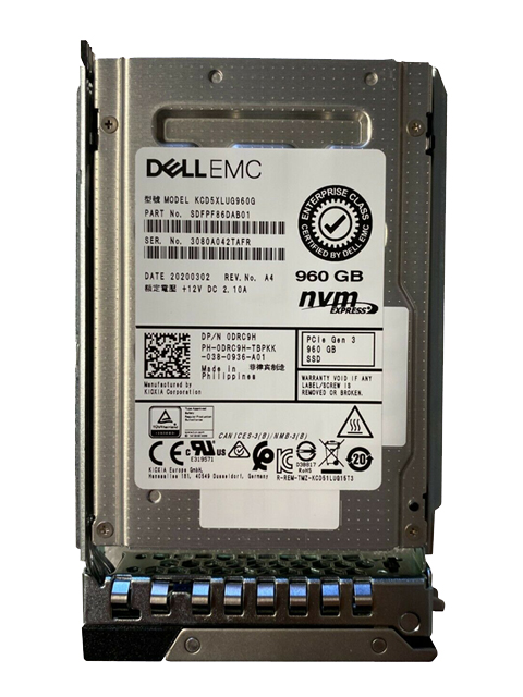 DRC9H | DELL 960gb Cd5 Series Read-intensive Nvme Pcie Gen3 X4 U.2 Interface 2.5 64-layer Bics Flash™ 3d Tlc Solid State Drive Ssd For Poweredge Server
