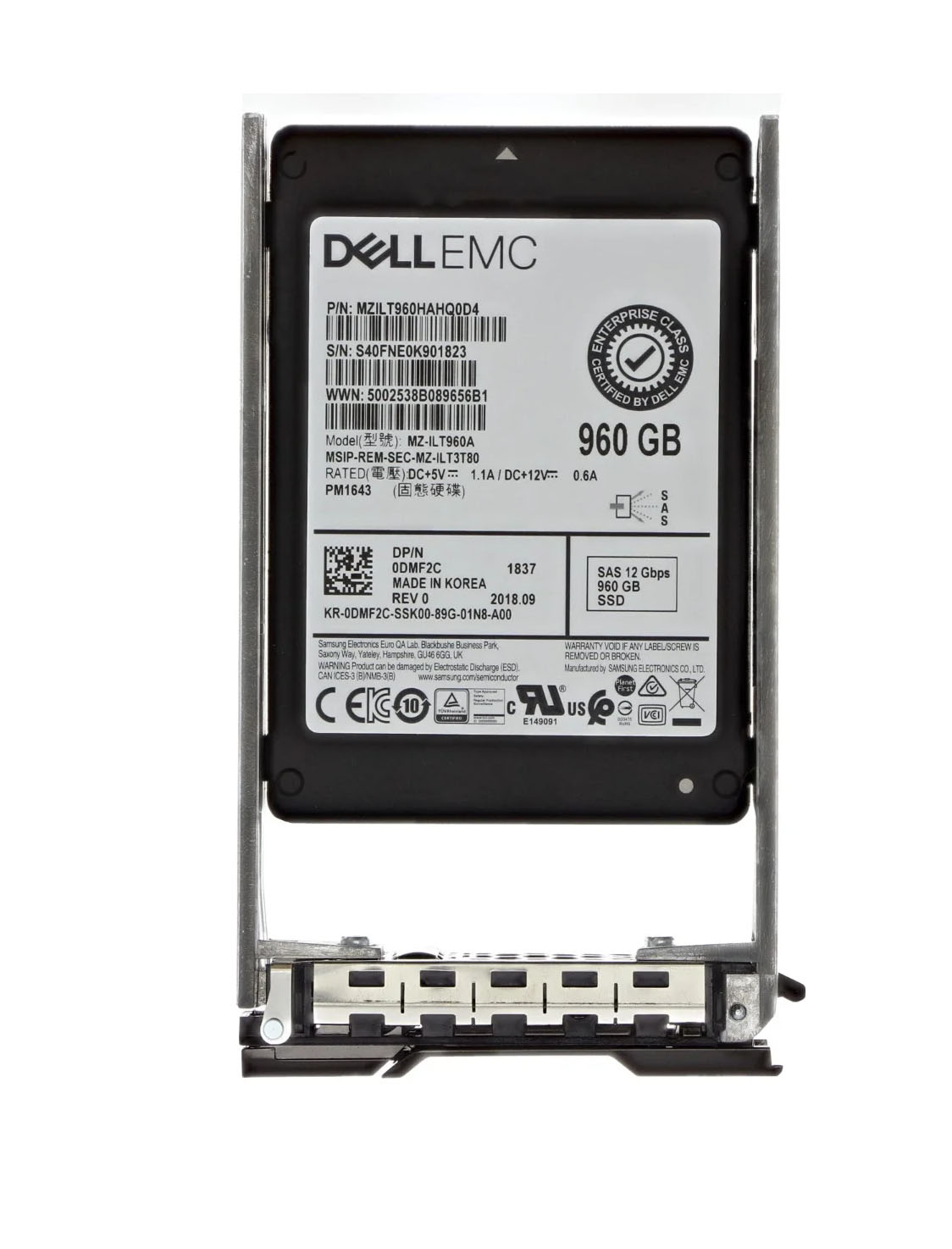 DMF2C | DELL 960gb Read Intensive Tlc Sas-12gbps 2.5 Hot-plug Solid State Drive