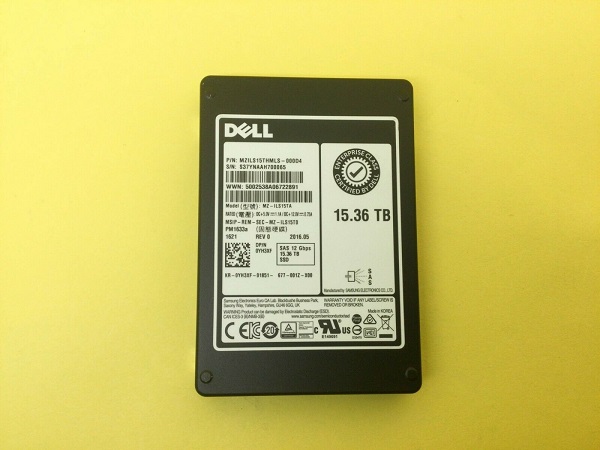 YH3XF | DELL 15.36tb Sas 12gbps 2.5 Pm1633a Series Tlc Hot-plug Solid State Drive