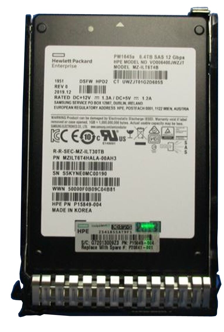 P15849-004 | HPE 6.4tb Sas 12gbps 2.5  Sff Mixed Use Sc Solid State Drive