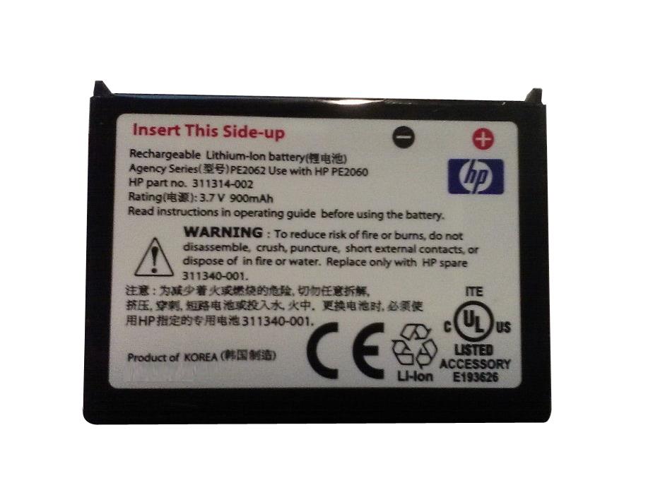311340-001 | HP 900mAh Lithium Polymer Rechargable Slim Battery IPaq Handheld Pocket PC H1900 H1910 Series