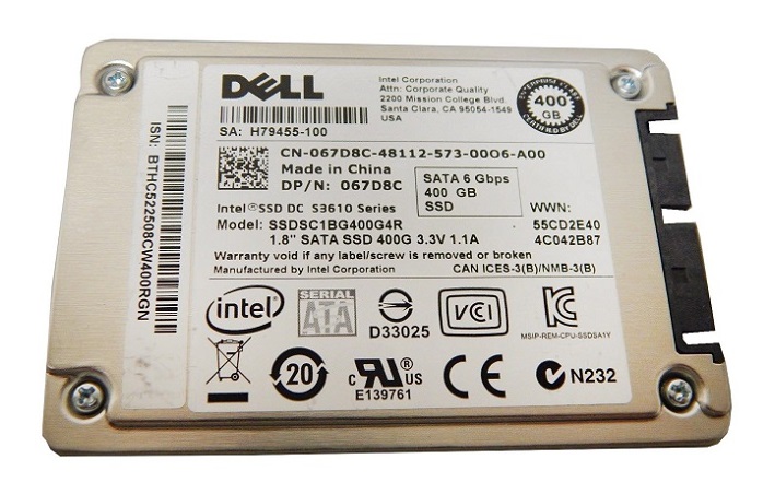 009TVP | Dell 400GB uSATA 6GB/s MLC Mix Use 1.8 Enterprise Solid State Drive (SSD)
