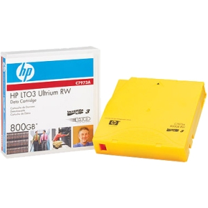 C7973AJ | HP LTO-3 Ultrium 400/800GB RW Storage Media non Custom Label Tape Data Cartridge