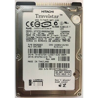 0J15242 | Hitachi 640GB 5400RPM SATA 3 Gbps 2.5 8MB Cache Travelstar Hard Drive