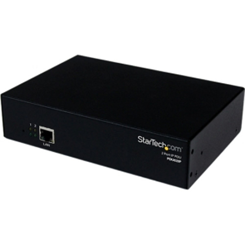 PDU02IP | StarTech - 2 Port Switched Ip Pdu - Single-Phase Remotely Managed Ip Power Switch - External - Network - Black (Pdu02Ip) - NEW