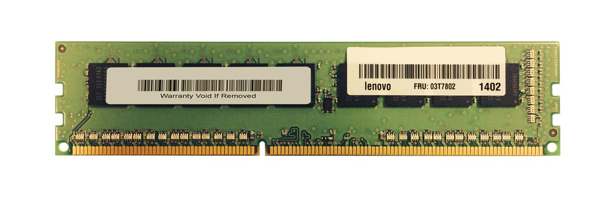 03T7802 | Lenovo 4GB DDR3-1600MHz PC3-12800 non-ECC Unbuffered CL11 240-Pin DIMM 1.35V Low Voltage Memory Module