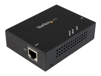 POEEXT1GAT | StarTech Poeext1Gat Gigabit Poe+ Extender - 802.3At/Af - 100M (330Ft) - Power Over Ethernet Extender - Poe Repeater Network Extender
