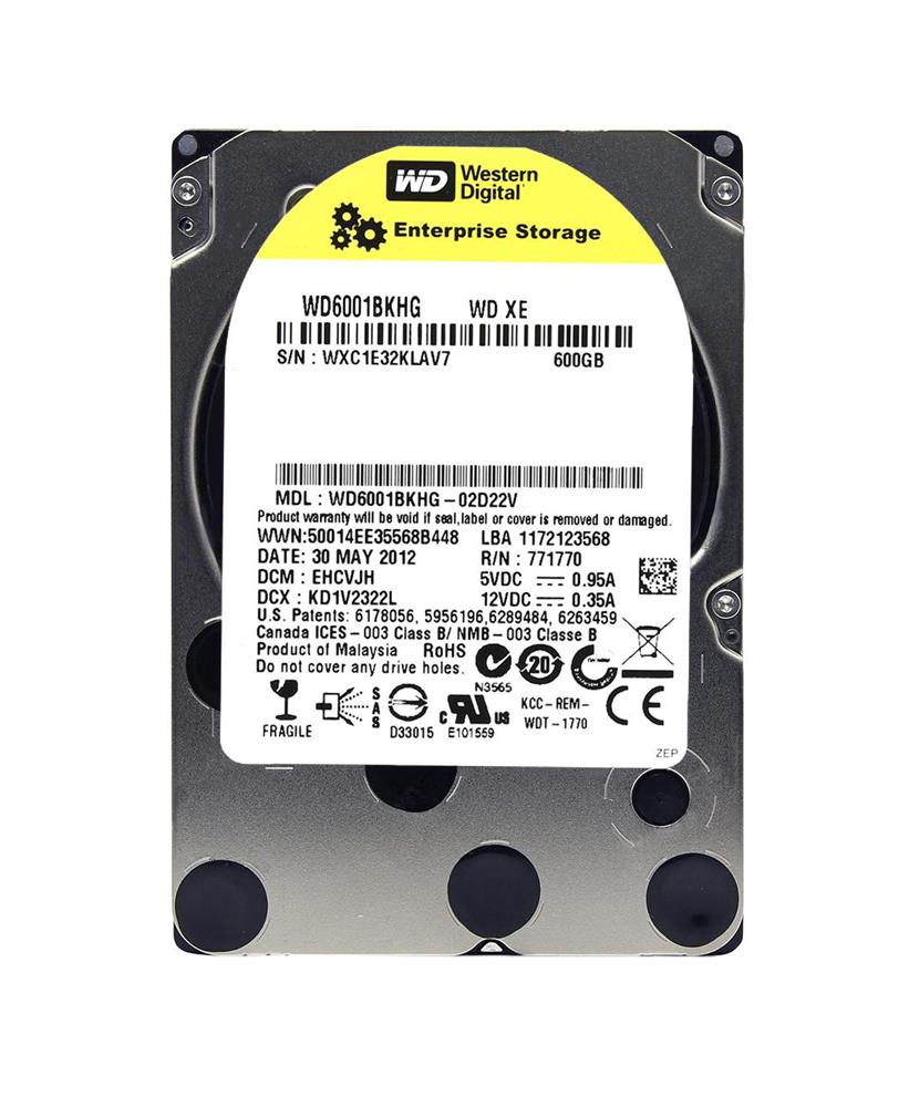 WD6001BKHG-18D22V | Western Digital 600GB 10000RPM SAS 6 Gbps 2.5 32MB Cache Hard Drive