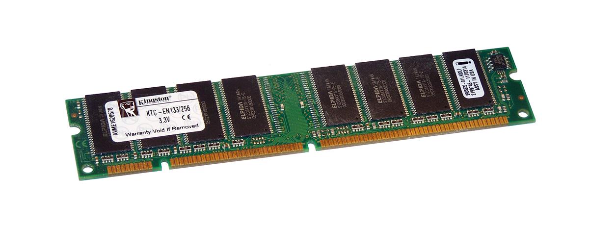 KTC-EN133/256 | Kingston 256MB 133MHz PC133 non-ECC Unbuffered CL3 168-Pin DIMM 3.3V Memory Module