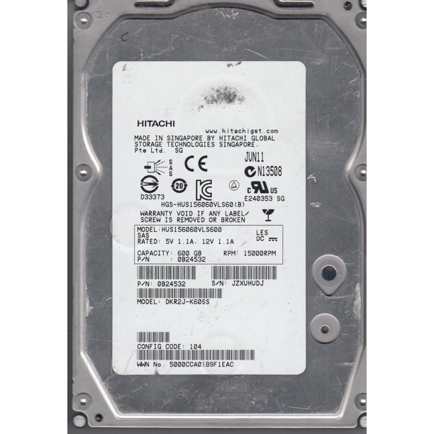 0B24532 | Hitachi 600GB 15000RPM SAS 6 Gbps 3.5 64MB Cache Hard Drive