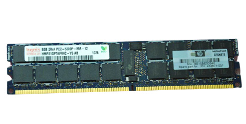 432671-001 | HP 8GB (1X8GB) 667MHz PC2-5300 ECC DDR2 SDRAM DIMM Memory Module for ProLiant Server DL585 G2 DL385 G2 BL465C BL685C G2