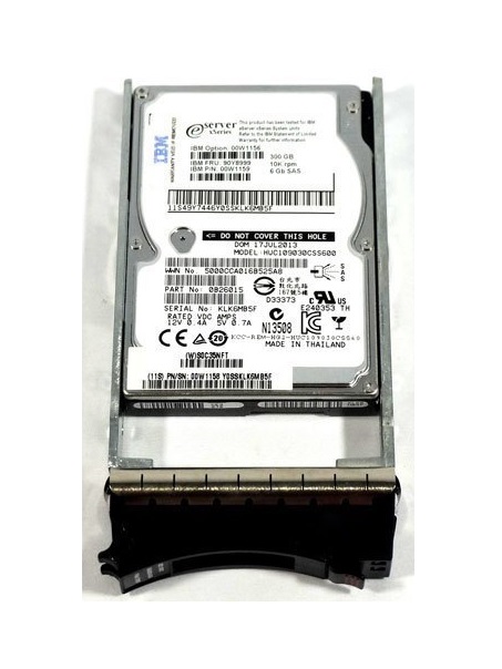 00W1156 | IBM 300GB 10000RPM SAS 6Gb/s 2.5 SFF Hot-pluggable Hard Drive for DS3512, DS3524, DS3950 Series